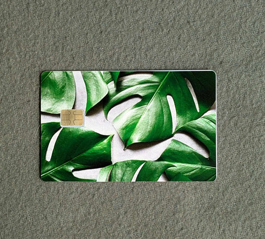 Monstera Card Protector Sticker, Overlay, Decorative Only