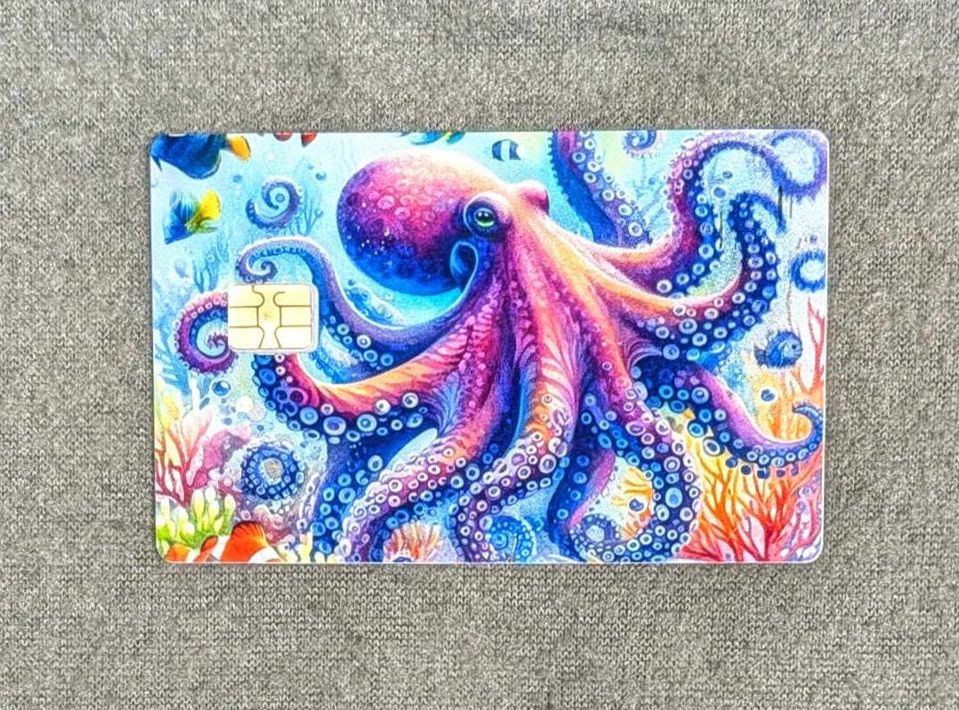 Octo Card Protector Sticker, Overlay, Decorative Only