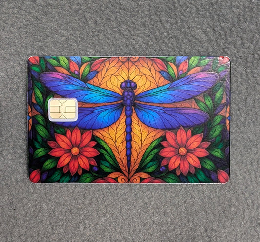 Dragon Fly Card Protector Sticker, Overlay, Decorative Only
