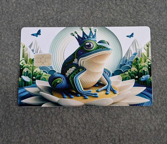 Frog King Card Protector Sticker, Overlay, Decorative Only