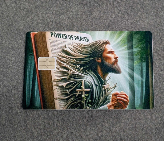 Power of Prayer Card Protector Sticker, Overlay, Decorative Only