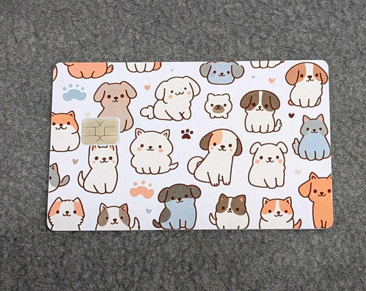 Woof Card Protector Sticker, Overlay, Decorative Only