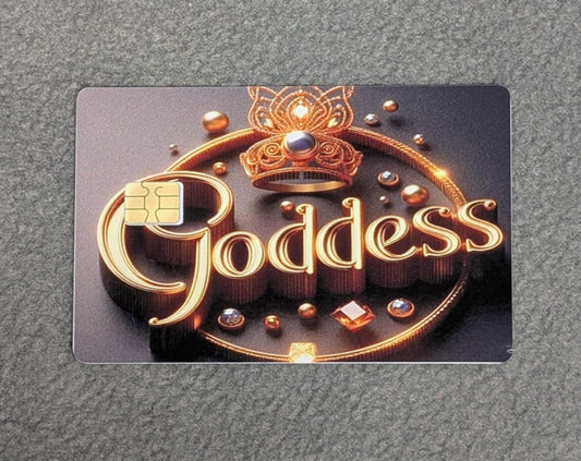 Goddess Card Protector Sticker, Overlay, Decorative Only