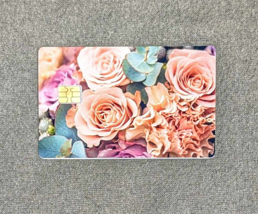 Bouquet Card Protector Sticker, Overlay, Decorative Only