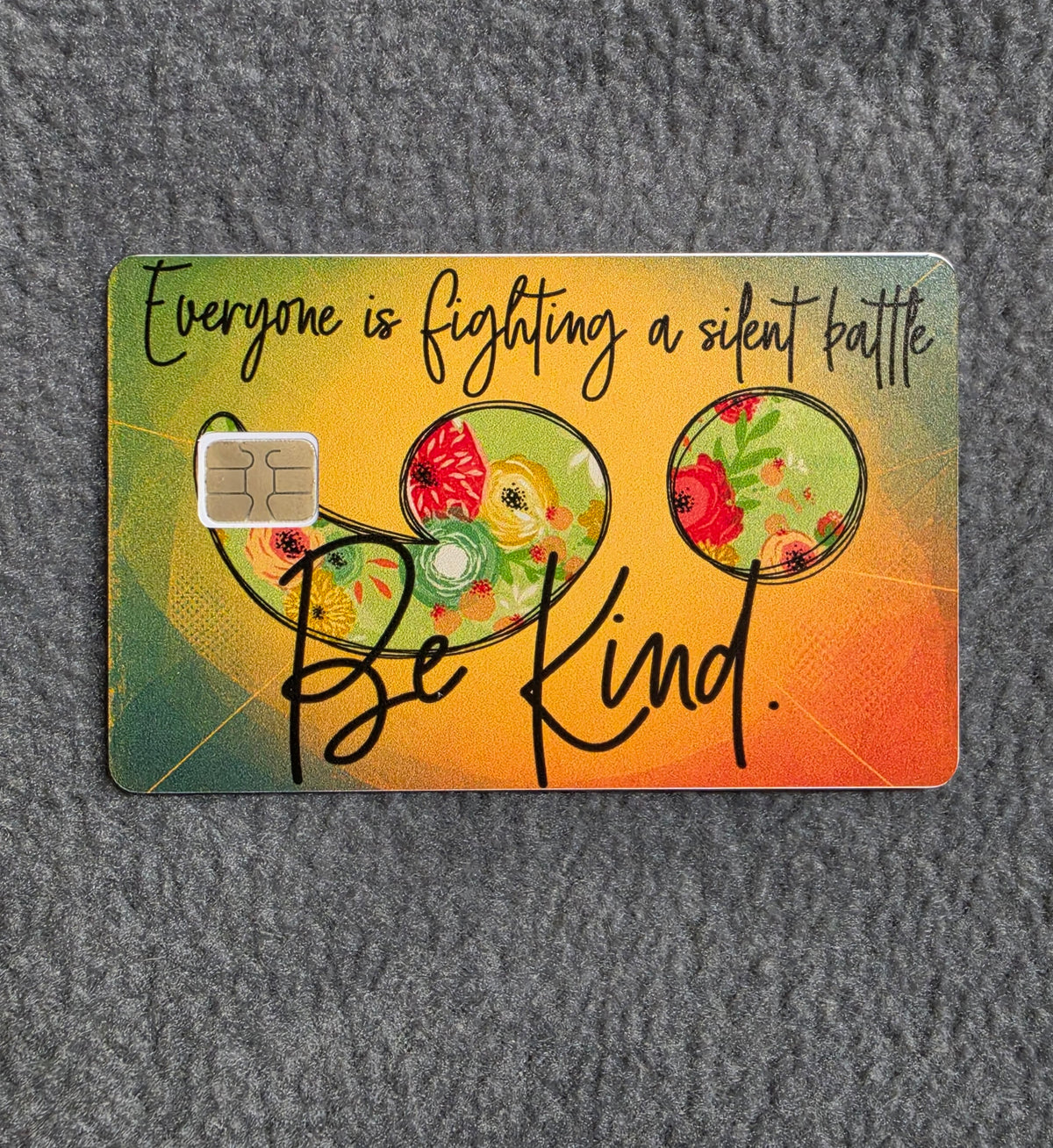 Silent Battles, Be Kind Card Protector Sticker, Overlay, Decorative Only