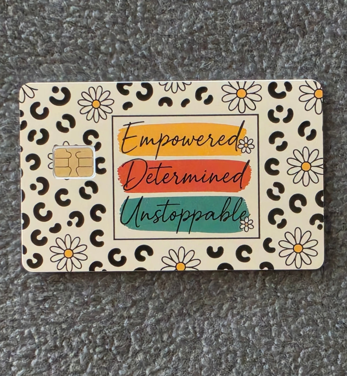 Unstoppable Card Protector Sticker, Overlay, Decorative Only