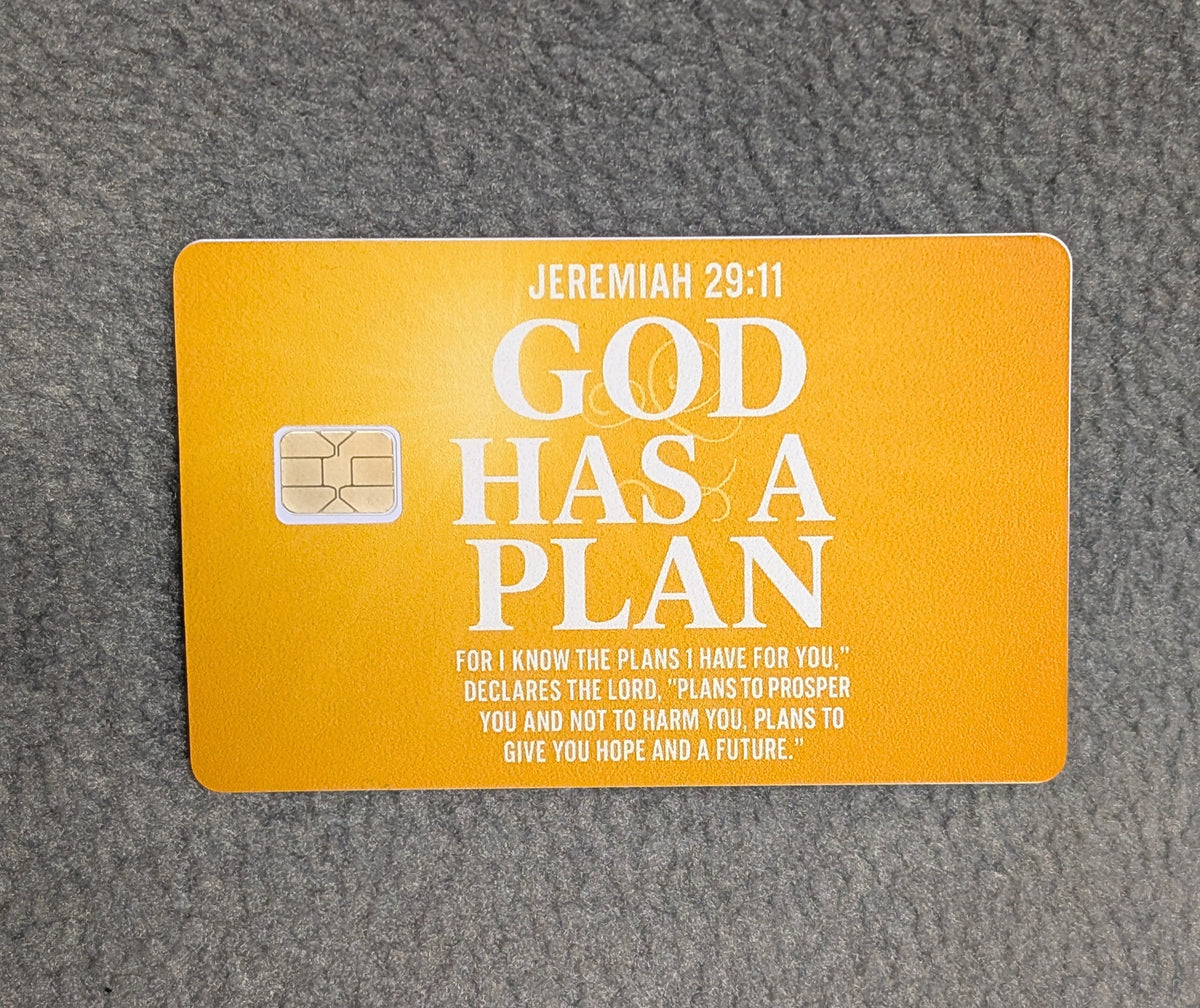 God's PlanCard Protector Sticker, Overlay, Decorative Only