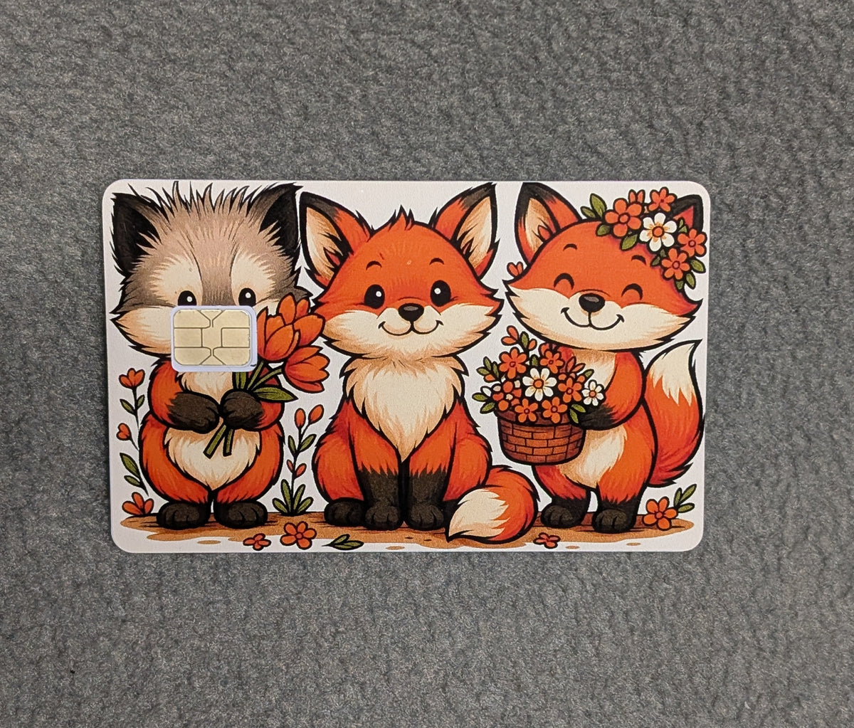 Foxy Card Protector Sticker, Overlay, Decorative Only