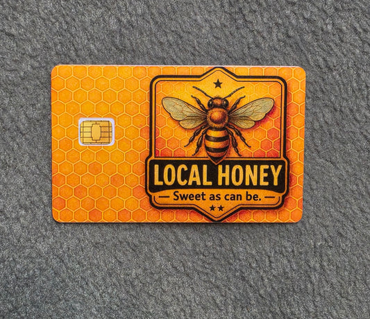 Local Honey Card Protector Sticker, Overlay, Decorative Only