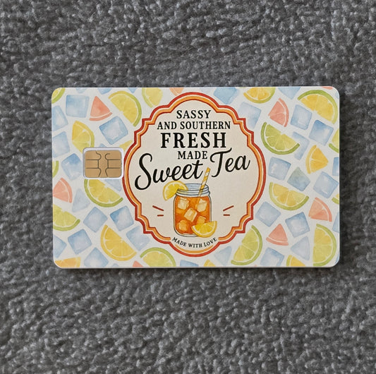 Fresh Sweet Tea Card Protector Sticker, Overlay, Decorative Only