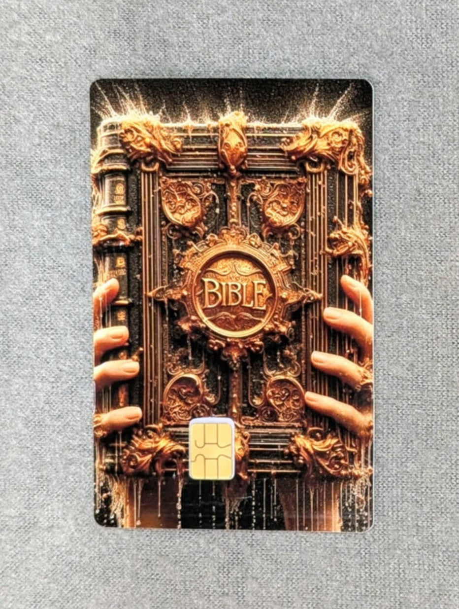 Bible Card Protector Sticker, Overlay, Decorative Only