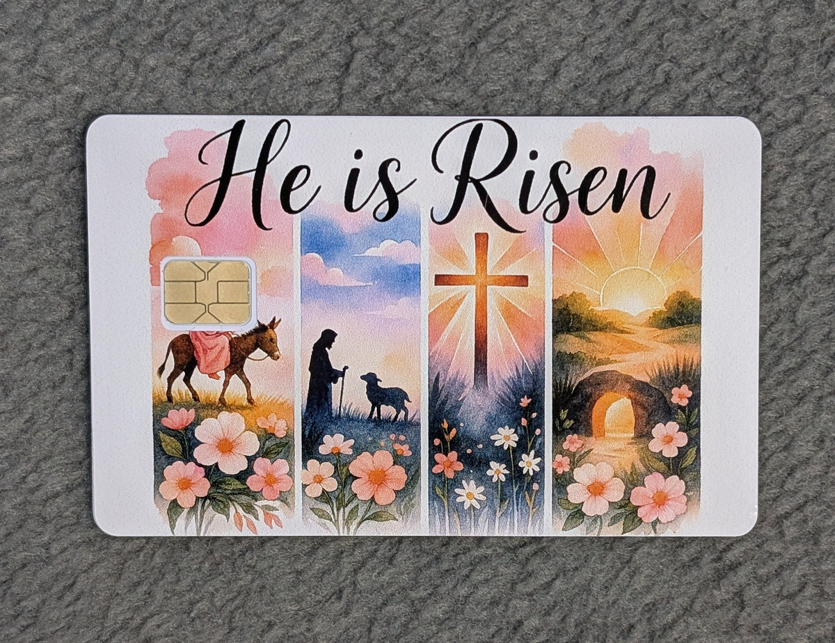 He is Risen Card Protector Sticker, Overlay, Decorative Only