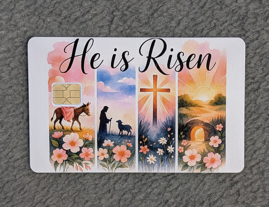 He is Risen Card Protector Sticker, Overlay, Decorative Only