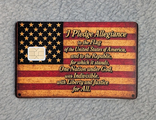 I Pledge  Card Protector Sticker, Overlay, Decorative Only