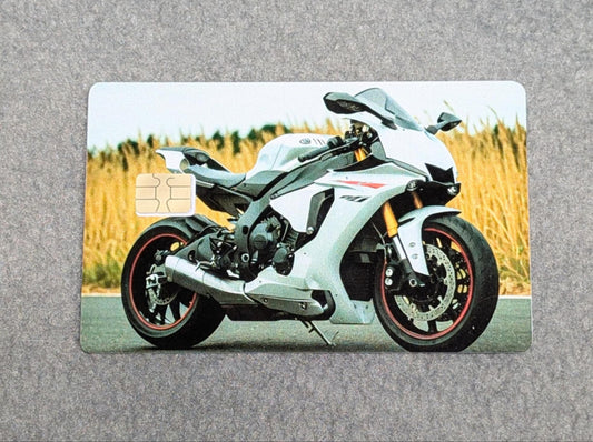 White Stallion Card Protector Sticker, Overlay, Decorative Only