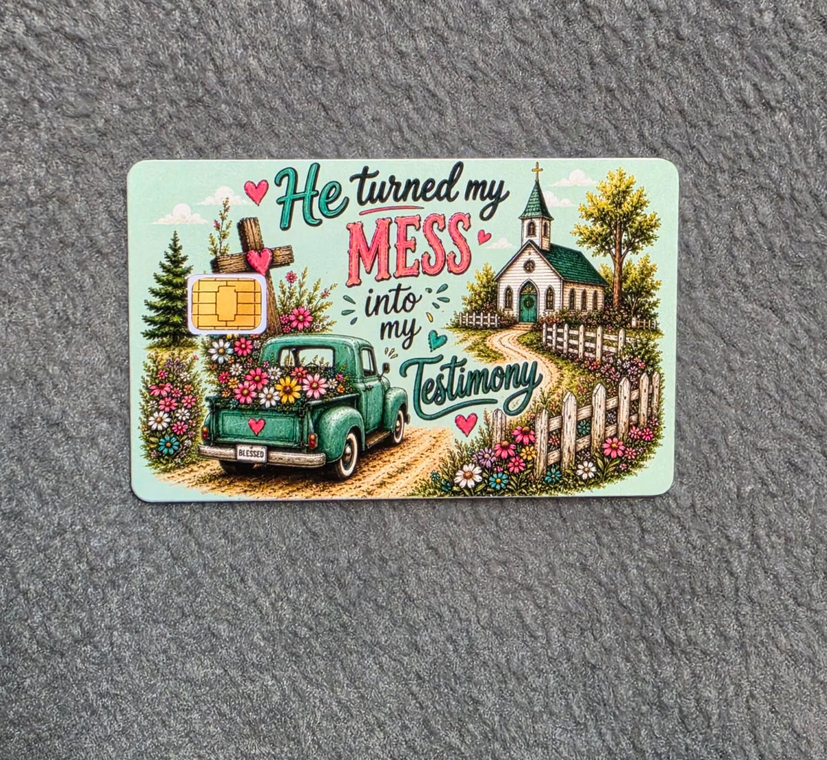 My Testimony Card Protector Sticker, Overlay, Decorative Only