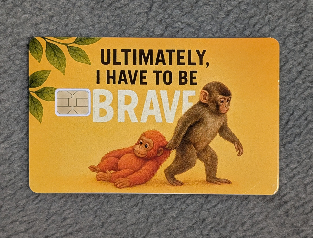 Punch is Brave Card Protector Sticker, Overlay, Decorative Only