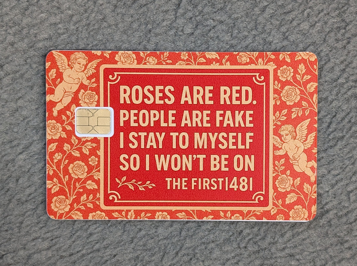 First 48 funny Card Protector Sticker, Overlay, Decorative Only