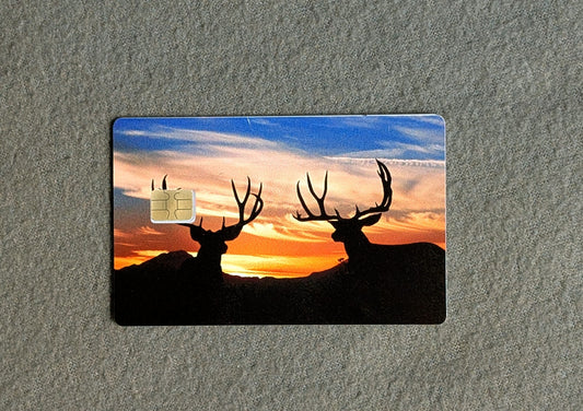 Sunset Bucks Card Protector Sticker, Overlay, Decorative Only