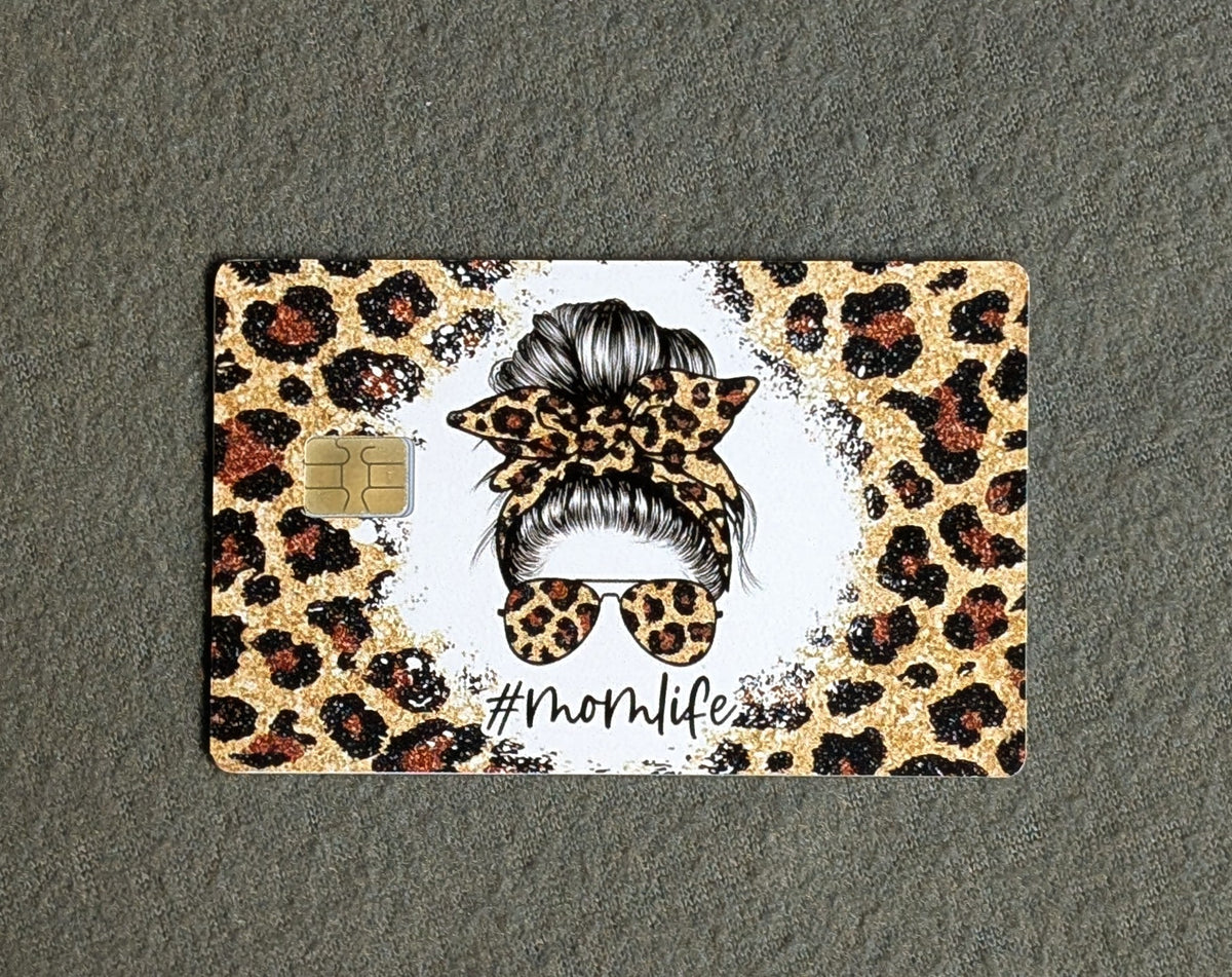 Mom Life  Card Protector Sticker, Overlay, Decorative Only