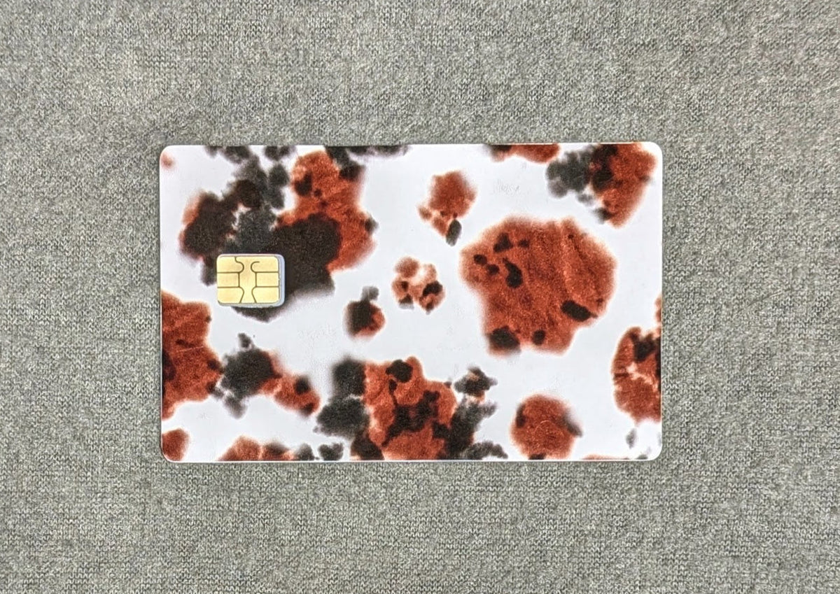 Brown Cow Card Protector Sticker, Overlay, Decorative Only