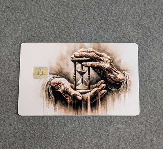 Hands of Time Card Protector Sticker, Overlay, Decorative Only