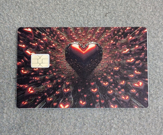 Bleeding Heart  Card Protector Sticker, Overlay, Decorative Only
