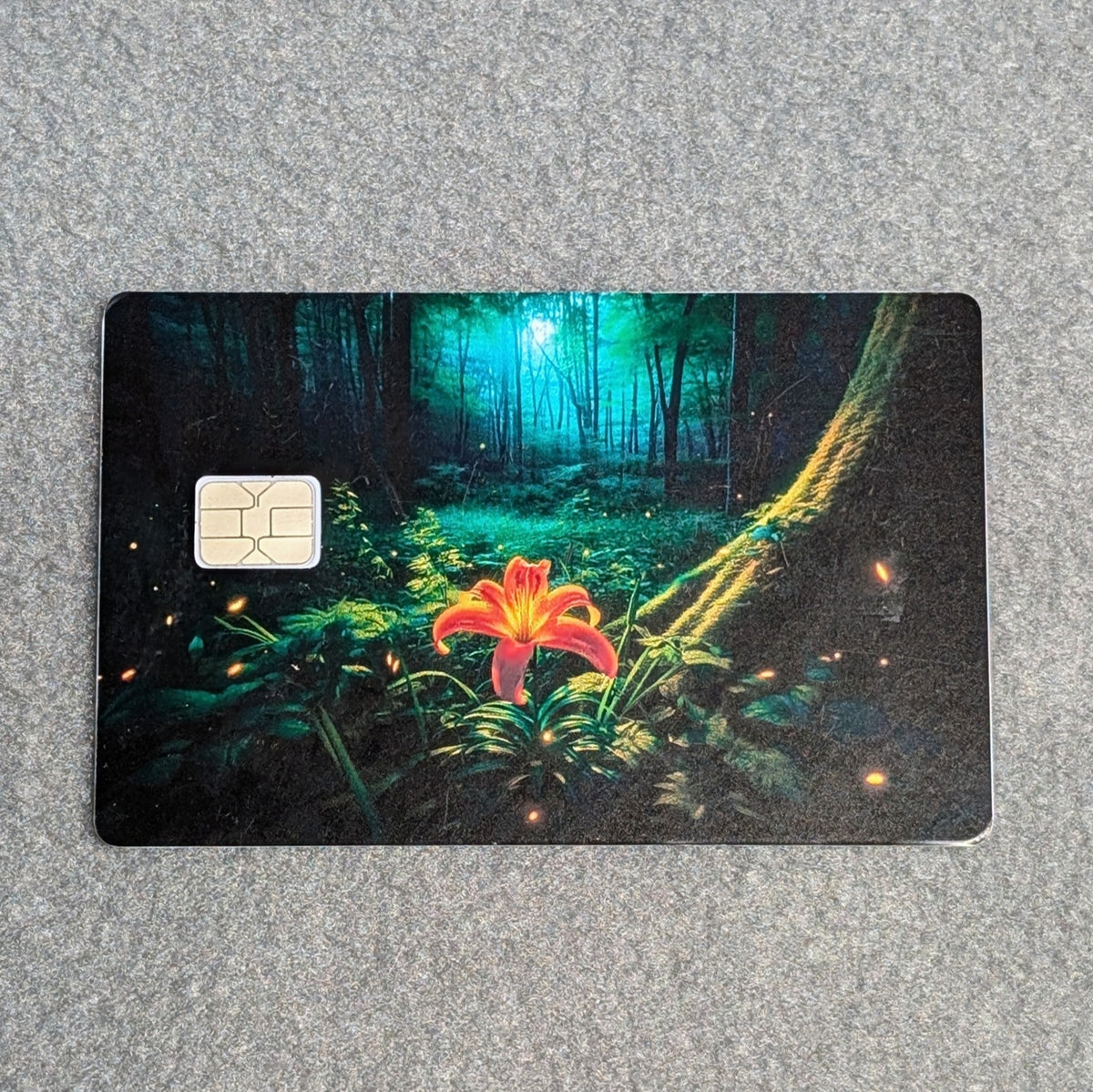 Single Glow Card Protector Sticker, Overlay, Decorative Only