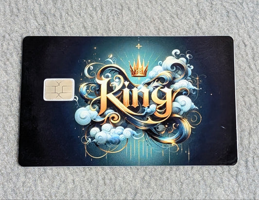 King Card Protector Sticker, Overlay, Decorative Only