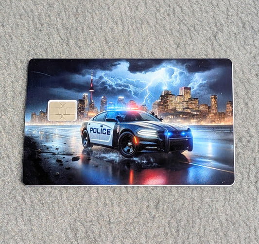 Back the Blue Card Protector Sticker, Overlay, Decorative Only