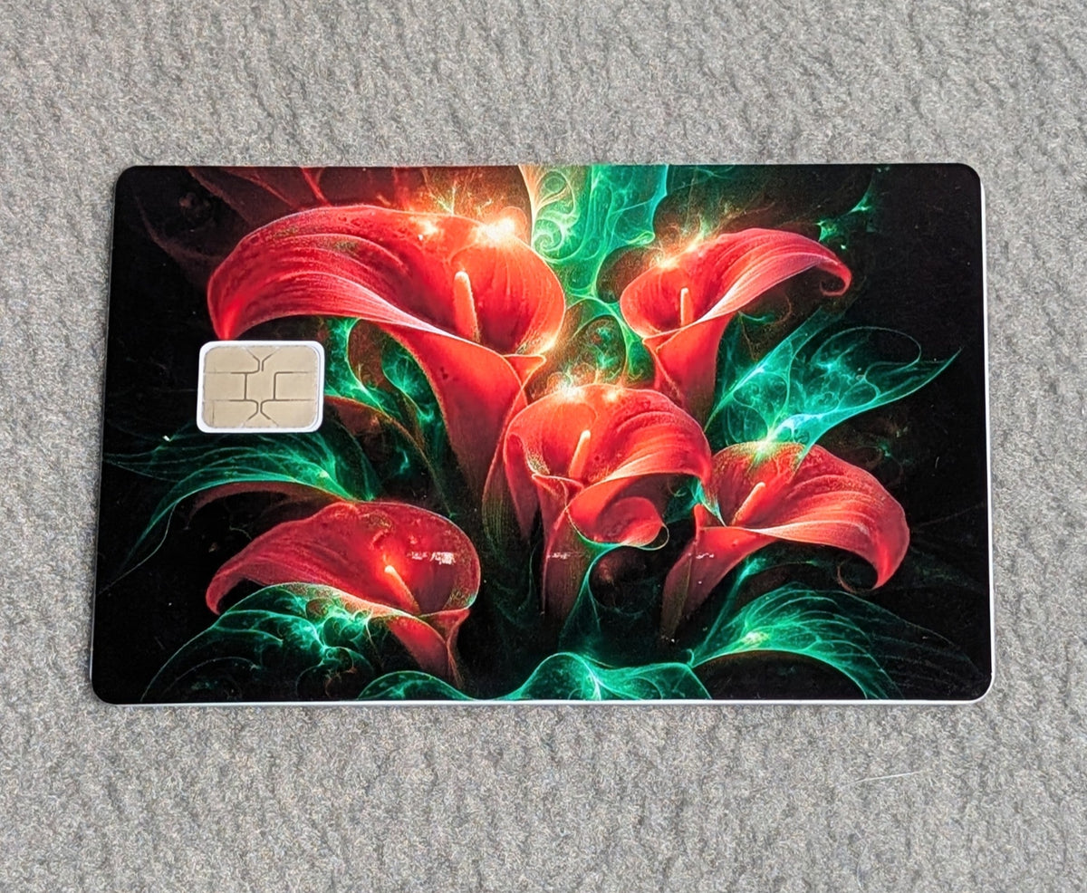 Cali lily Card Protector Sticker, Overlay, Decorative Only