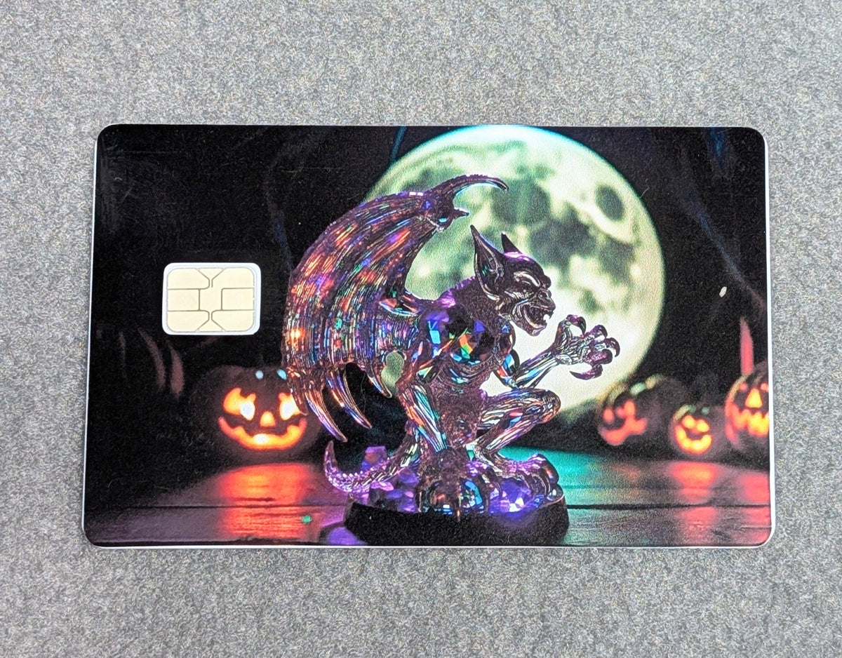 Crystal Gargoyle Card Protector Sticker, Overlay, Decorative Only