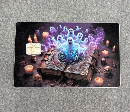 Book of Spells Card Protector Sticker, Overlay, Decorative Only