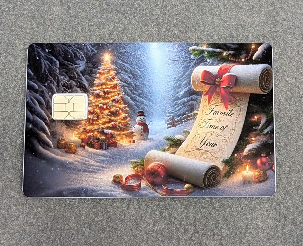 Favorite Time of Year Card Protector Sticker, Overlay, Decorative Only