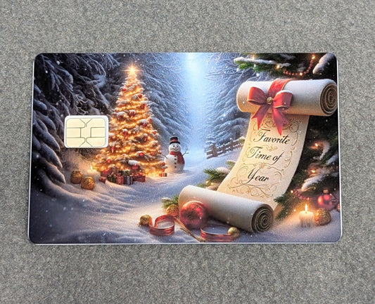 Favorite Time of Year Card Protector Sticker, Overlay, Decorative Only