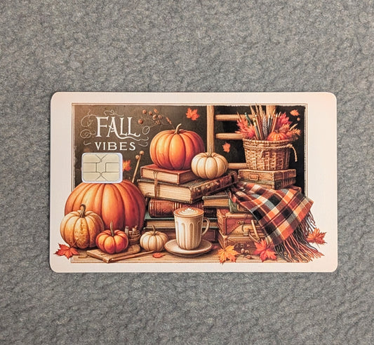 Fall Time Card Protector Sticker, Overlay, Decorative Only