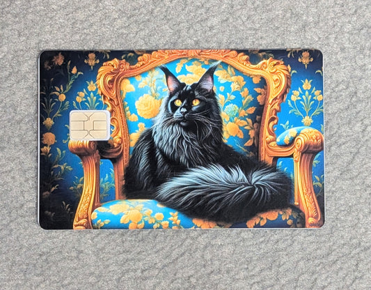 Jinx Maincoon Kitty Card Protector Sticker, Overlay, Decorative Only