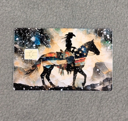 Giddy up Gal Card Protector Sticker, Overlay, Decorative Only