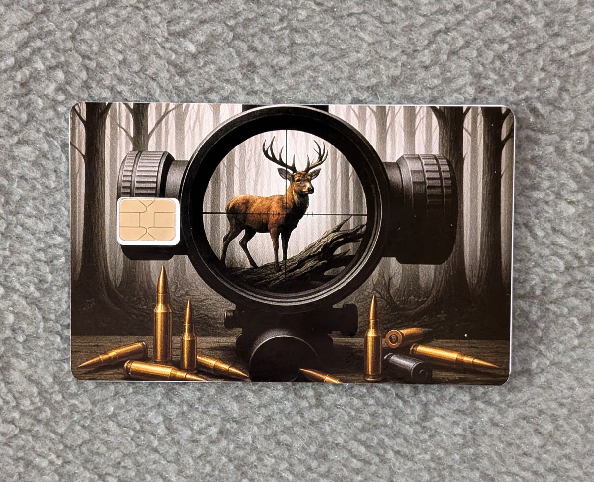 Buck in Sight Card Protector Sticker, Overlay, Decorative Only