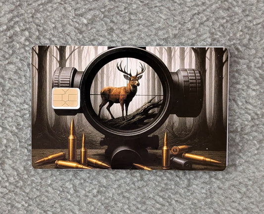 Buck in Sight Card Protector Sticker, Overlay, Decorative Only