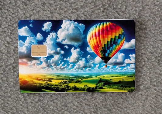 Hot Air Ballon Ride Card Protector Sticker, Overlay, Decorative Only