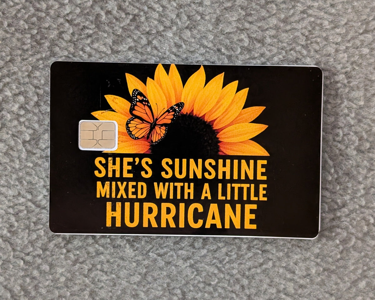 Hurricane Card Protector Sticker, Overlay, Decorative Only