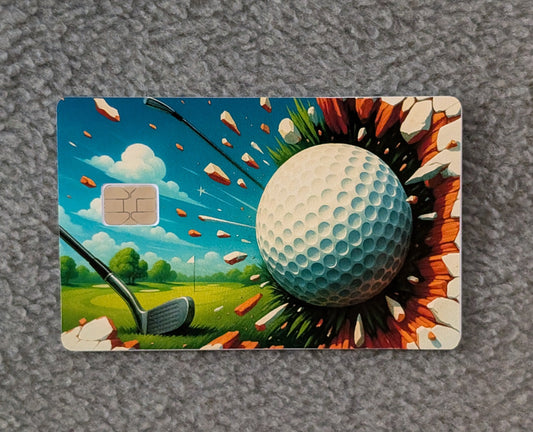 Golf Day  Card Protector Sticker, Overlay, Decorative Only