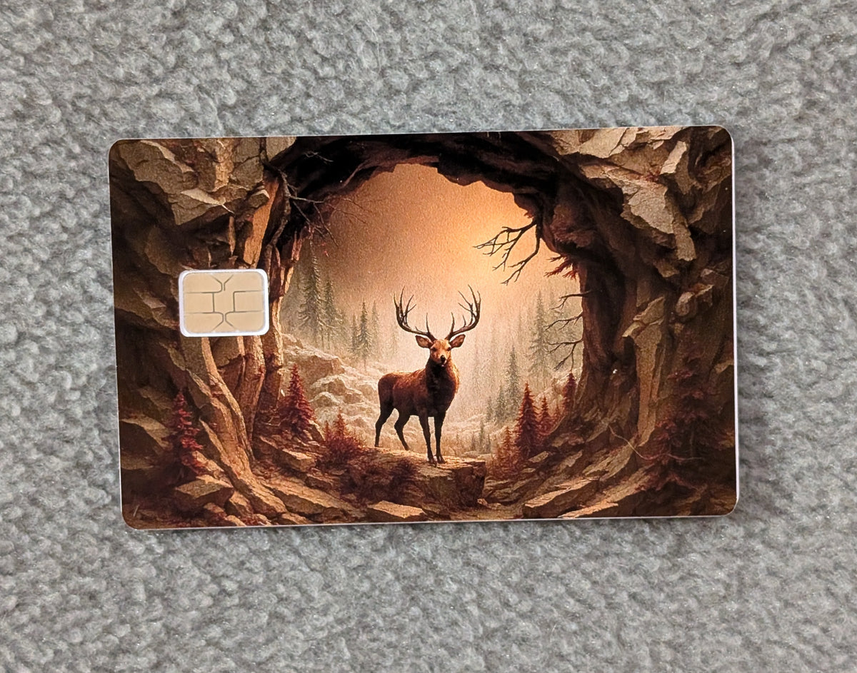 Hiding Buck  Card Protector Sticker, Overlay, Decorative Only