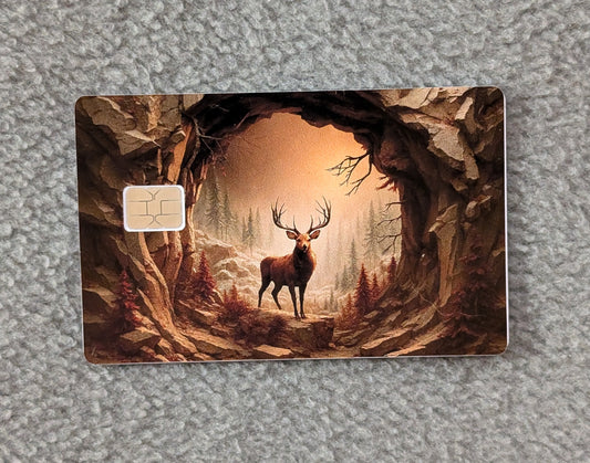 Hiding Buck  Card Protector Sticker, Overlay, Decorative Only