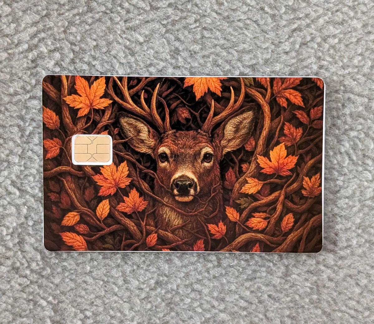 Camouflage Buck Card Protector Sticker, Overlay, Decorative Only
