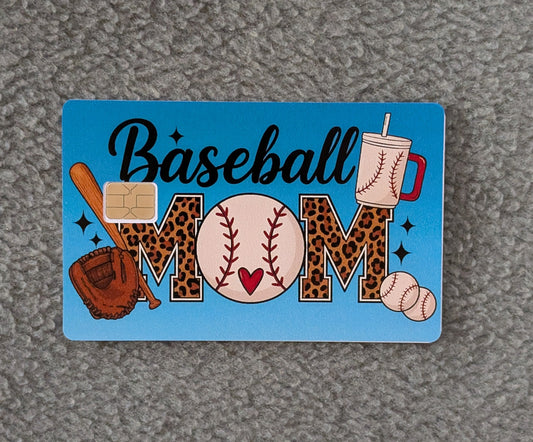 Baseball Mom Card Protector Sticker, Overlay, Decorative Only
