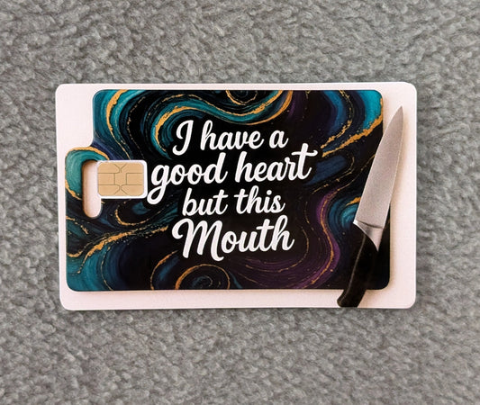 That Mouth Tho Card Protector Sticker, Overlay, Decorative Only