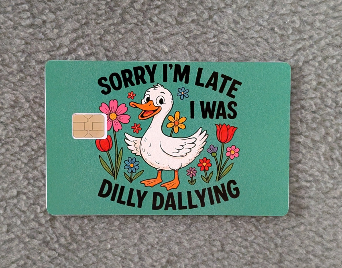 Dill Dally Card Protector Sticker, Overlay, Decorative Only