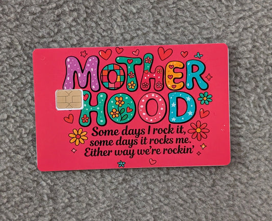 Motherhood Card Protector Sticker, Overlay, Decorative Only